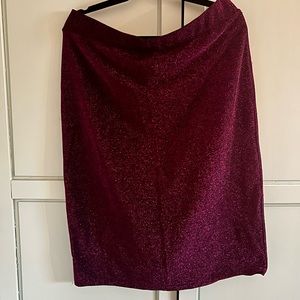 Plus size magenta pencil skirt